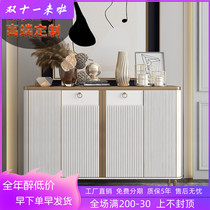 Light luxury shoe cabinet porch cabinet modern minimalist home living room high-end storage partition cabinet Nordic solid wood foyer cabinet