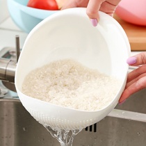 Amoy rice machine washing rice sieve leakage Plastic Amoy rice basin basket Kitchen supplies drain basket Washing basket washing basin