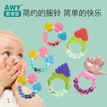Baby rattles pacifying tooth toys 0-1 year-old newborn holding rattle Bell Bell not boiled grasp training