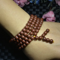 8# Xinjiang natural Gobi red mud stone bracelet 6MM108 beads hand