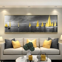Living room decoration painting modern simple horizontal version of the atmosphere smooth sailing sailing painting bedroom bedside mural painting light luxury style