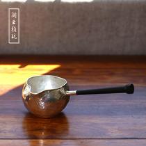 Leisure Yunya toys recommend handmade Chinese ebony sterling silver male cup tea separator Fair cup tea set zero tea ceremony