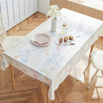 (Imported) Dining table cloth Nordic waterproof PVC oil-proof disposable tablecloth premium coffee table mat ins Wind tablecloth