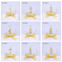 Gold Plated Color Birthday Candle Digital Letters 0 To 9 Party Cake Baking Small Candle Manufacturer Direct