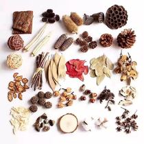 Pine cones ornaments pine Tower wild DIY handmade material dried flower creative kindergarten forest branches