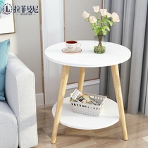 Simple small round table bedside table couch several offices of solid wood to negotiate table house small-scale tea table