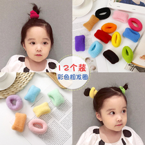 Childrens hair ring Korean rubber band bold ponytail seamless hair rope girl ball head rope high elastic does not hurt hair accessories
