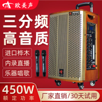 European and American voice 168H12 outdoor professional performance audio singing K song three-point band wireless microphone lever speaker