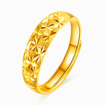 Gypsophila ring pure gold 999 gold ring womens gold ring womens ring live mouth wedding gift