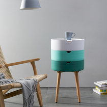 Nordic ins round three-layer bedside table Simple bedroom multi-function locker Small apartment creative storage cabinet