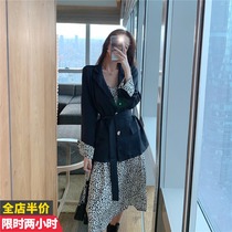 2021 fall new gestational woman dress foreign air suit jacket dress suit jacket BAO WELN pendant with two sets