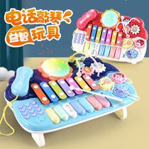 Baby toys simulation telephone landline childrens educational mobile phone music early education boys and girls 1-3 years old 8 months