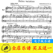 Mayi Kapal Russian Theme Variations op8no14 Piano Score Original