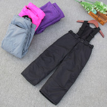 Childrens skiers thickened plus cotton pants winter pants boys and girls baby skiers and waterproof