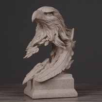 Nordic sandstone single eagle ornaments home living room wine cabinet porch office decorations housewarming gifts