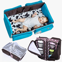 Yinxili multifunctional folding baby bed crib with mosquito net messenger large capacity mommy bag mother and baby out bag