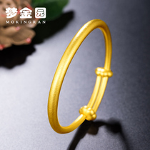 Dream Golden Garden ancient gold bracelet Pure gold 999 glossy bracelet New product Qiankun circle inheritance gold bracelet for women