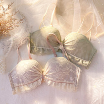 Sexy half cup underwear women gather without steel ring small chest flat chest special bra Japanese girl 18-24 year old bra
