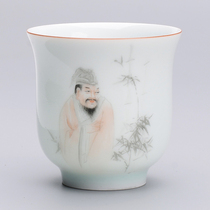 (Famous hand painted) Hand painted character Single cup pure hand painted glaze New Caijing Dezhen Ceramic 47