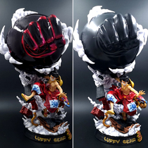 One piece and the country GK F3 kimono third gear Luffy hand-done electroplated color model ornaments