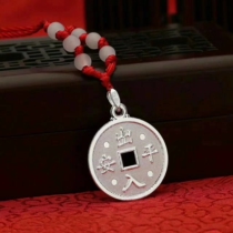 In and out of the safe sterling silver tag baby pendant childrens silver medal New Full Moon Gift Birthday Gift