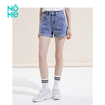 NOME Normie 100 Hitch Casual High Waist Display Slim Curl Hot Pants Pure Cotton Denim Shorts Summer Women WPBQ0013