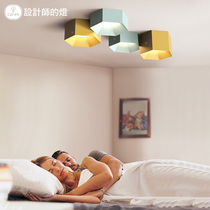 Designers lights LED geometric living room lights Nordic simple creative macarons combination package ceiling lamps