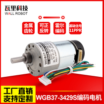 GB373429 encoder geared motor intelligent robot DC12V small motor trolley kit speed measurement