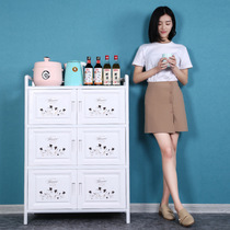 Huishida European flower kitchen shelf storage cabinet sideboard aluminum alloy combination cabinet