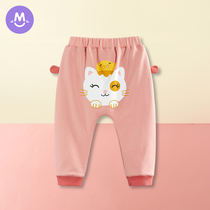 baby large pp pure cotton baby spring autumn new style butt pants children casual pants boys girls long pants autumn