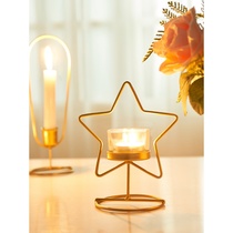 Nordic Ins Wind Golden Candle Holder Pendulum light Candlelight dinner Home table Creative incense Candle Totai Cups small