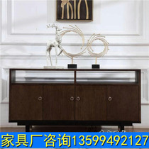 New Chinese restaurant solid wood sideboard living room entrance hall porch cabinet lockers shoe cabinet Zen decoration cabinet porch cabinet