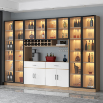 Dining Side Cabinet Wine Cabinet Integrated By Wall Home Living Room Light Lavish Dining Side Cabinet Modern Minima Customizable Glass Disposal Cabinet