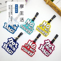 Luggage luggage tag English simple letter anti-loss travel tag Anti-confusion boarding check-in label listing