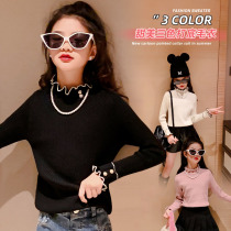 Girl sweater winter dress 2022 new fashionable children's cybercloid clothes girl flower collar button knitted coat