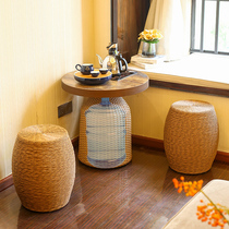 Purple leaf balcony tea table household small tea table chair three piece tea table and chair combined leisure drink tea kung fu tea table