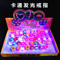 Creative Discoloration Luminous Cartoon Chest Pin Flash Led Ring Finger Light Hot Sell Stall Toys Children Small Gifts