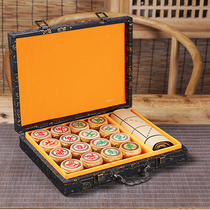 High-grade solid wood cliff Dragon large Chinese chess set mahogany chess folding board adult