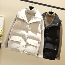 Down cotton waistcoat for female short Waistcoat 2021 Autumn Winter New Korean Version Loose Student Vest 100 hitch jacket outwear