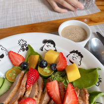 Korea ins self-made net red ceramic ramen bowl instant noodles bowl salad bowl tableware Cartoon creative cute girl heart