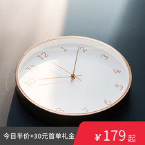 Taiwan’s import creative and luxury wall clock living room bedroom home with modern simple clock sounding clock Nordic style