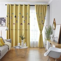 Curtain Finished Bedroom Thickened home Shading New Kindergarten Minima Living Room Rental room Shading Insulation Curtains