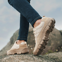 New outdoor hiking shoes mens summer hollow breathable travel non-slip shock absorbers wear-resistant low-top sports hiking shoes