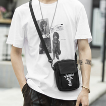Travel portable mobile phone small backpack mens mini fashion trend shoulder messenger bag casual bundy bag hip-hop hanging bag