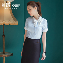 Special Price 69 Summer Stewardess Uniform Career Suit Women Workwear Shirt Jewelry Shop Beautician Workwear Formal