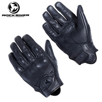 ROCK BIKER motorcycle riding gloves male retro female motorcycle full finger four seasons leather touch screen anti-fall 024