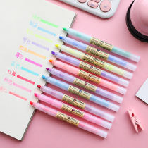 White Snow Fluorescent Pen Mark Pen Student Creative Color Marker Pen Stationery Supplies 10 Color Scribble Pen Graffiti Pen