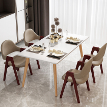 Dining table and chair combination modern simple fast food restaurant restaurant snack bar canteen wooden household small apartment dining table