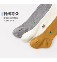 Baby pantyhose summer thin cute baby girl embroidered flower Princess boneless spring summer socks