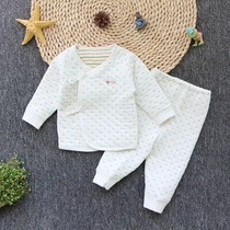 Autumn and winter clothes newborn warm underwear cotton set Spring and Autumn newborn baby underwear cotton baby monk clothing